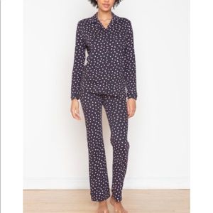 only hearts navy pajamas set size small